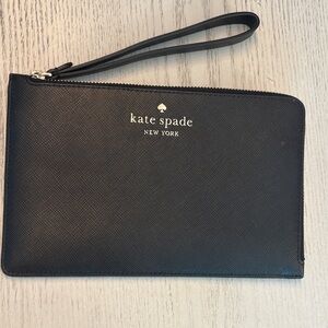 Kate Spade Black Leather Wristlet